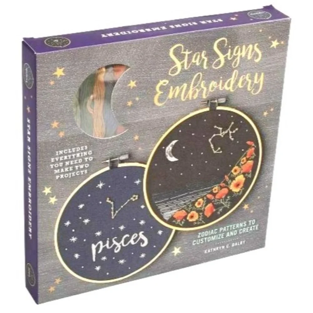 NEW Star Signs Embroidery Kit Set Astrology Gift Holiday NIB Crafting Crochet